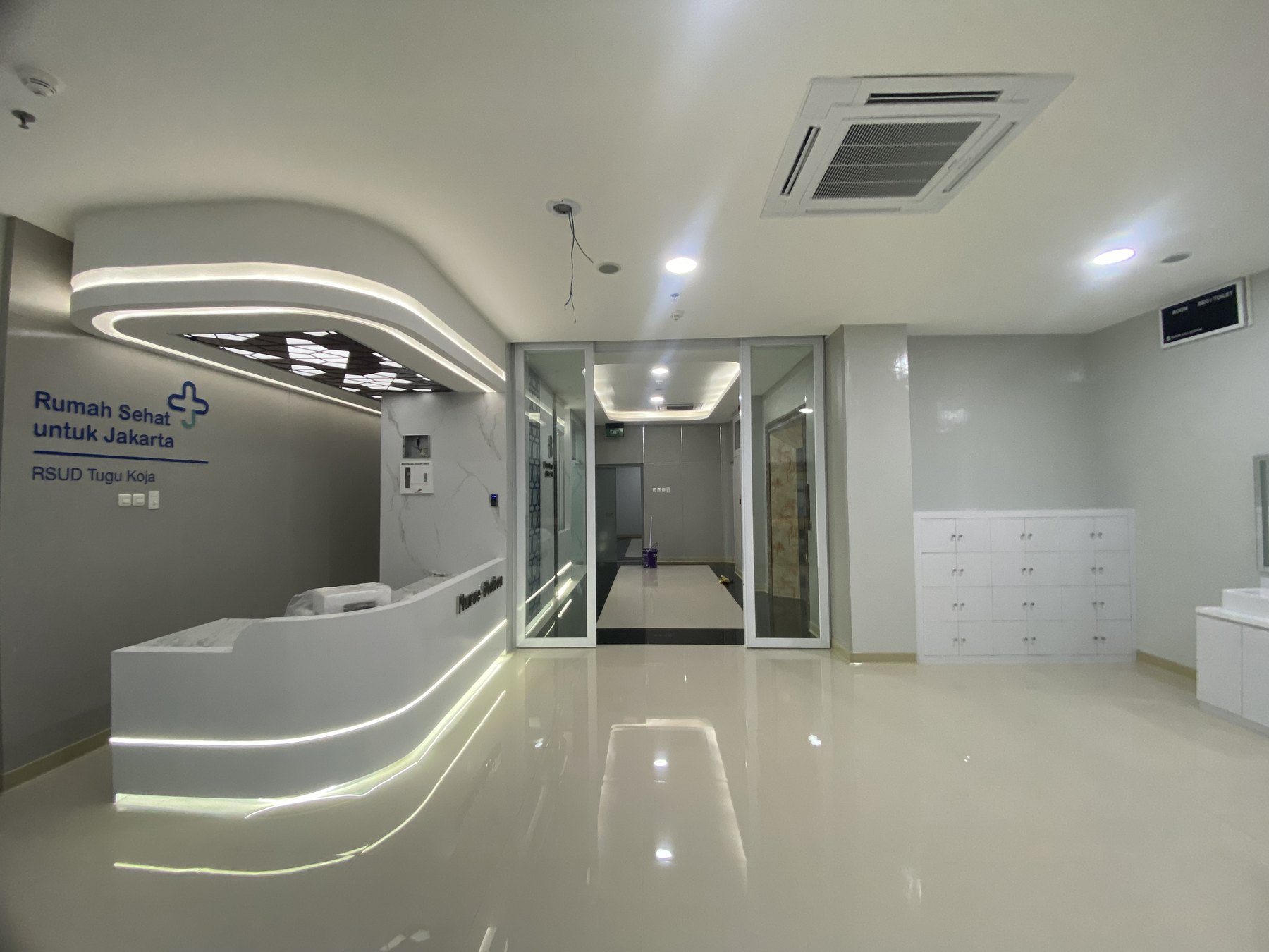 Completed healthcare interior area