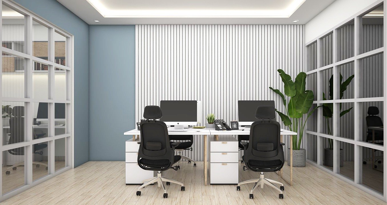 Office renovation design visualization