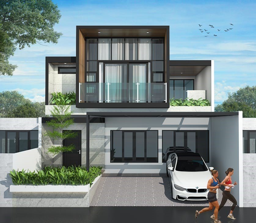 Residential design visualization — exterior study