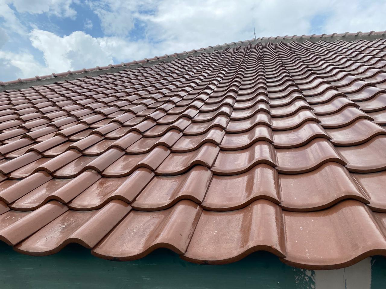 Completed roof work